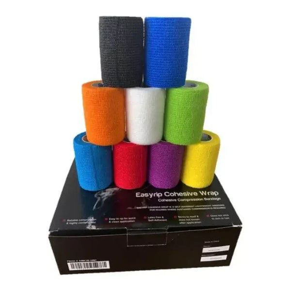 Verschillende kleuren Strapit kinesiotape blauw roze zwart beige