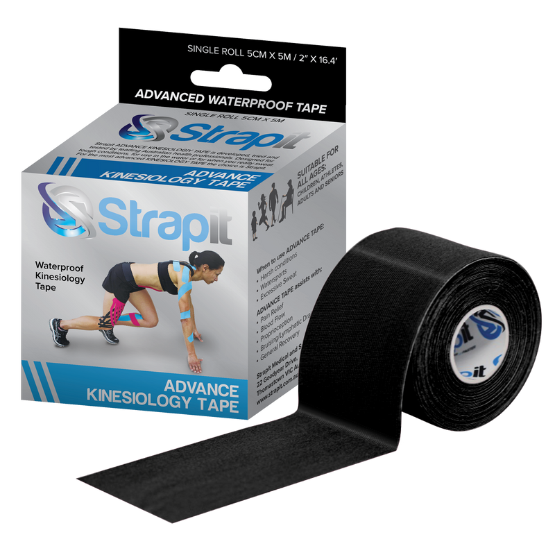 Advanced Kinesiologie Tape - ZWART / 5CMX5M / 1 - KINESIOTAPE